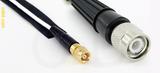 Coaxial Cable, SMC (Subvis) to TNC, RG196 low noise, 1 foot, 50 ohm