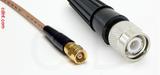 Coaxial Cable, SMC (Subvis) to TNC, RG316, 1 foot, 50 ohm