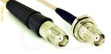 Coaxial Cable, TNC female to TNC bulkhead mount female, RG316 double shielded, 1 foot, 50 ohm