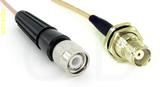 Coaxial Cable, TNC to TNC bulkhead mount female, RG316, 1 foot, 50 ohm