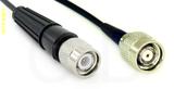 Coaxial Cable, TNC to TNC reverse polarity, RG174, 1 foot, 50 ohm